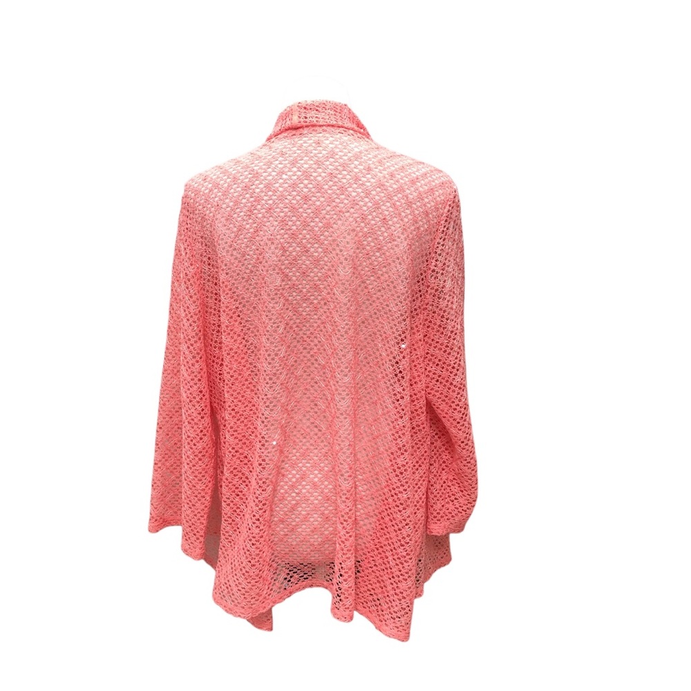 Ruby Rd open weave peach topper - image 3